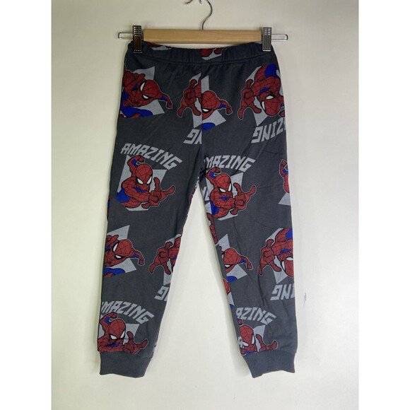 Marvel Spider-Man All Over Print Pull On Jogger Sweatpants Pants Boys Size 5 - Picture 1 of 6